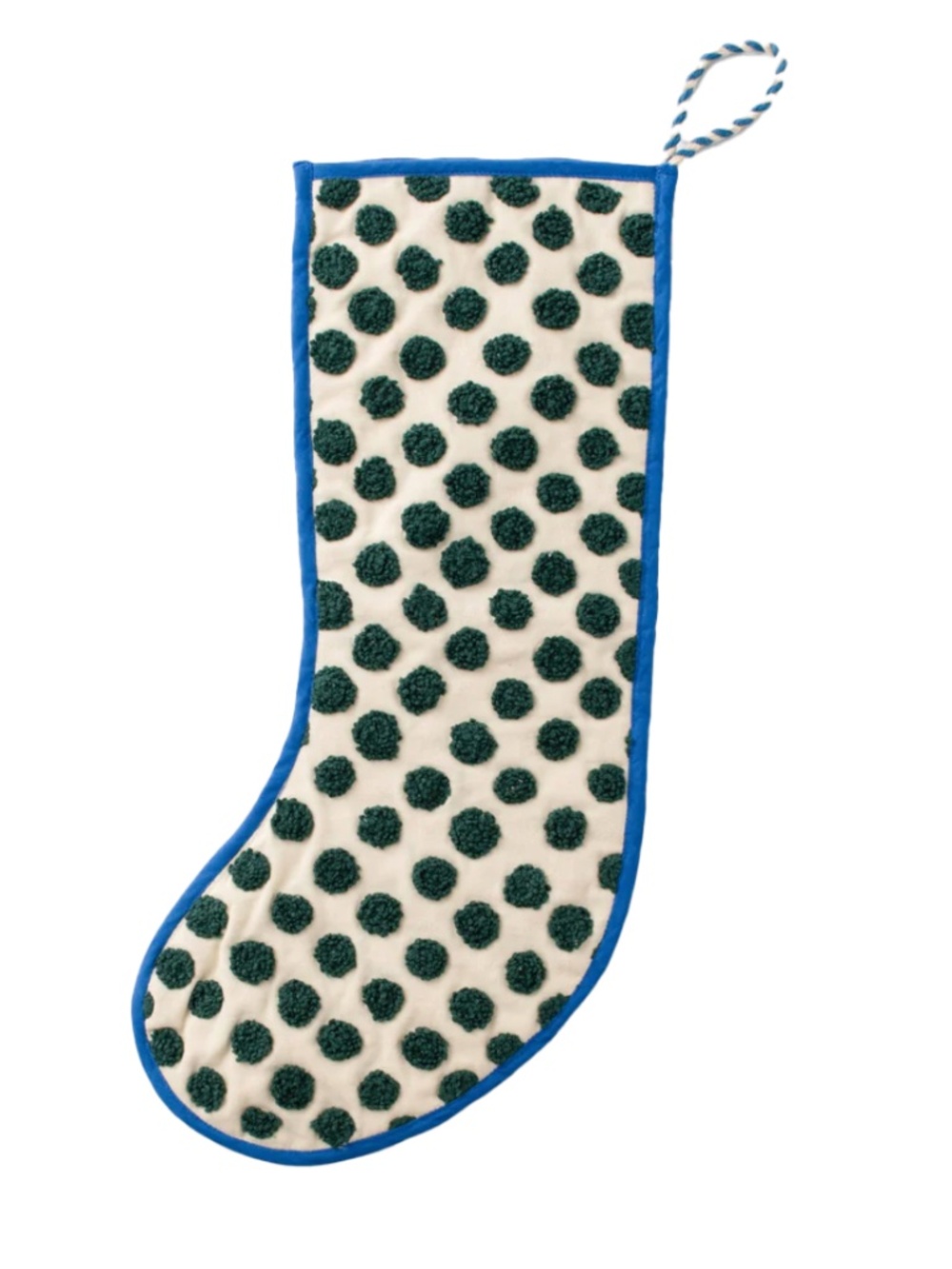 Schoolhouse | Embroidered Cotton Dot Stocking